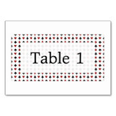 Minimalistische Rode Witte & Zwarte Speelkaartsymb Kaart (Achterkant)