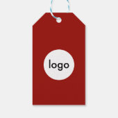 Minimalistische rode zakelijke kerst cadeaulabel (Achterkant)