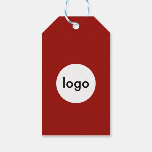 Minimalistische rode zakelijke kerst cadeaulabel (Achterkant)