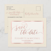 Minimalistische roemeense gouden lijst-kalligrafie aankondigingskaart (Voorkant / Achterkant)