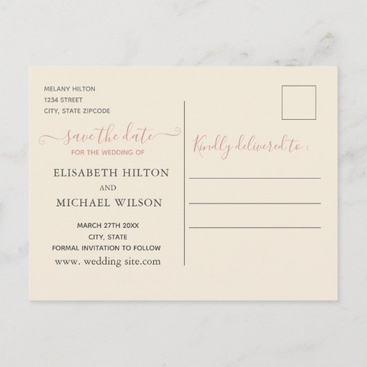 Minimalistische roemeense gouden lijst-kalligrafie aankondigingskaart (Achterkant)