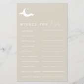 Minimalistische roest Baby shower wensen voor Baby (Voorkant)