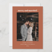 Minimalistische roest Herfst vrolijk getrouwd kers Feestdagenkaart (Voorkant)