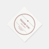 Minimalistische roest met kleuren bedankt servet (Hoek)