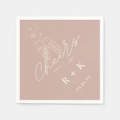 Minimalistische rokers voor Roos in mosterd Eenvou Servet (Voorkant)