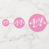 Minimalistische rolroze Schaatsen Derby Skating ro Confetti (Voorkanten)