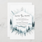 Minimalistische Romance bruiloft Save The Date (Voorkant / Achterkant)