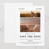 Minimalistische romance film poster bruiloft foto save the date (Voorkant / Achterkant)