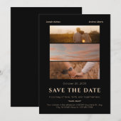 Minimalistische romance film poster bruiloft foto save the date (Voorkant / Achterkant)