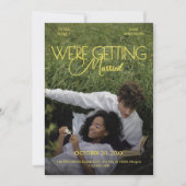 Minimalistische romance film poster foto bruiloft kaart (Voorkant)