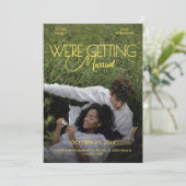 Minimalistische romance film poster foto bruiloft kaart (Staand voorkant)