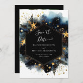 Minimalistische Romance Hemelse Huwelijk Save The Date (Voorkant / Achterkant)