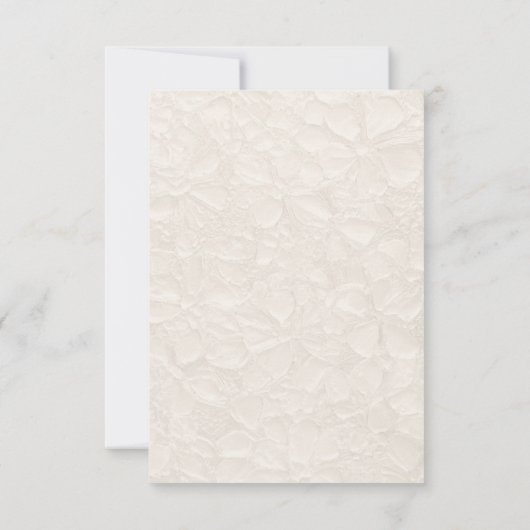 Minimalistische Romantische Beige Gouden Bloemen Save The Date (Achterkant)