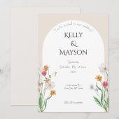 Minimalistische romantische Breeze bruiloft Kaart (Voorkant / Achterkant)