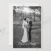 Minimalistische romantische foto bruiloft kaart (Voorkant)