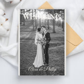 Minimalistische romantische foto bruiloft kaart