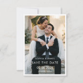 Minimalistische Romantische Foto SAVE THE DATE (Voorkant)
