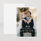 Minimalistische Romantische Foto SAVE THE DATE (Voorkant / Achterkant)