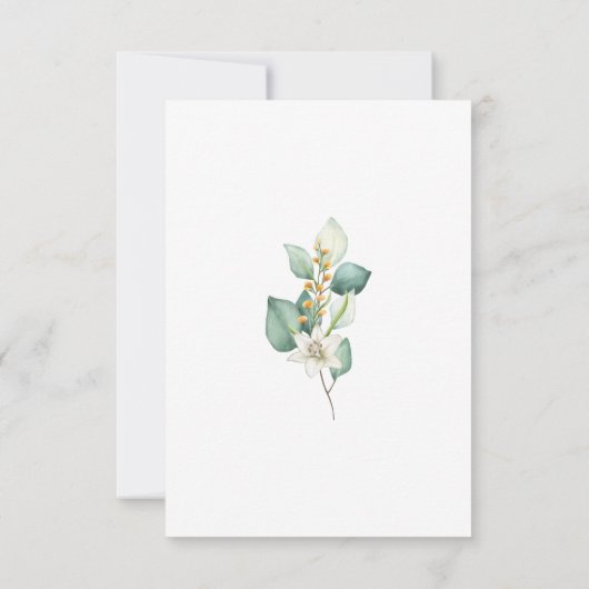 Minimalistische romantische groen QR CODE bruiloft Save The Date (Achterkant)