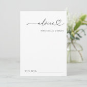 Minimalistische romantische hartscriptie gewone tr advieskaart (Staand voorkant)