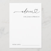 Minimalistische romantische hartscriptie gewone tr advieskaart (Voorkant)