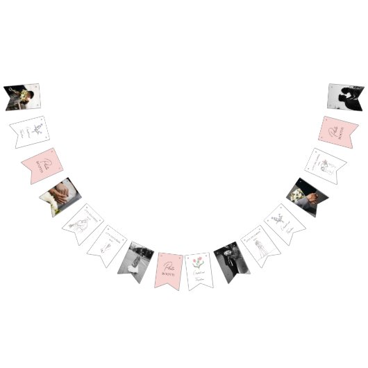 Minimalistische Romantische Line Art Bloemen Fotoc Vlaggetjes (Alle)