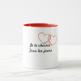 Minimalistische romantische mok – Ik kies jou. All