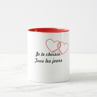 Minimalistische romantische mok – Ik kies jou. All