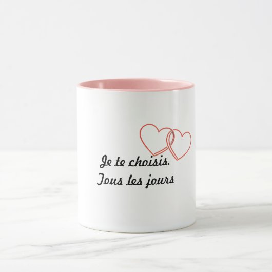 Minimalistische romantische mok – Ik kies jou. All (Midden)