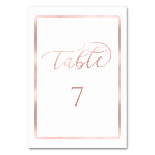 Minimalistische romantische roosgouden lijst kalli kaart (Achterkant)