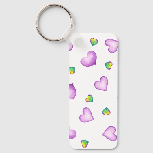 Minimalistische Romantische Valentijnsdag van het  Sleutelhanger (Voorkant)