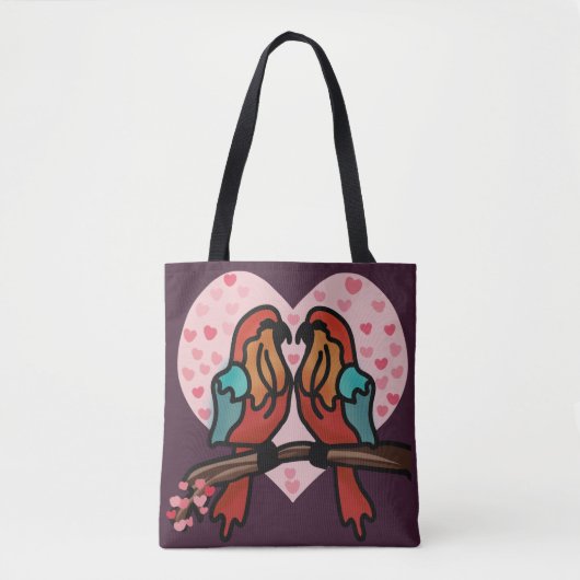 Minimalistische romantische vogels | liefhebben tote bag (Voorkant)