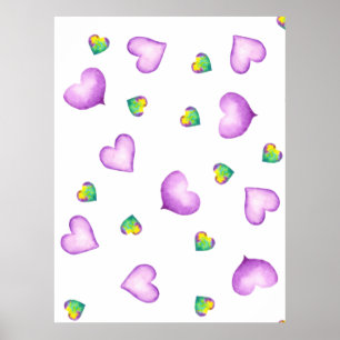 Minimalistische Romantische waterverf Poster