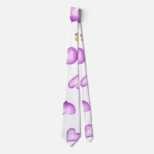 Minimalistische Romantische waterverf Stropdas (Voorkant)