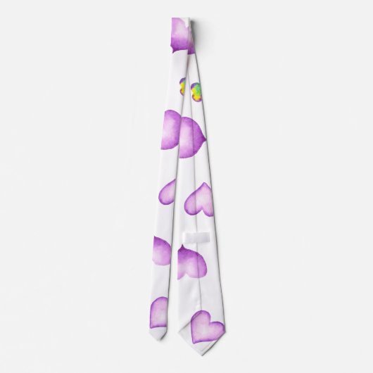 Minimalistische Romantische waterverf Stropdas (Achterkant)