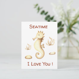 Minimalistische Romantische Zee Tijd Zomer  Briefkaart