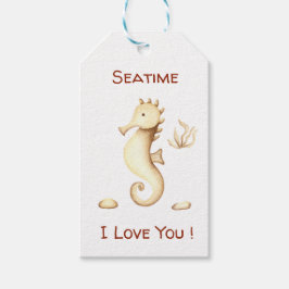 Minimalistische Romantische Zee Tijd Zomer Cadeaulabel