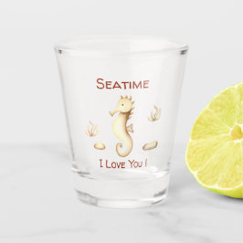 Minimalistische Romantische Zeetijd Zomer Shot Glas