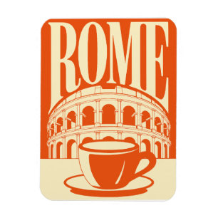 Minimalistische Rome Italië Colosseum Reis Kunst Magneet