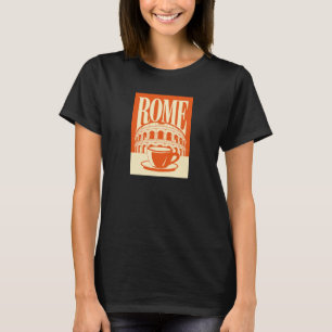 Minimalistische Rome Italië Colosseum Reis Kunst T-shirt