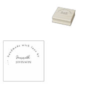 Minimalistische Ronde Aangepaste Handgemaakt Met L Rubberstempel (Gestempeld)