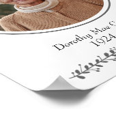 Minimalistische Ronde Foto Herdenkingsdienst Funer Poster (Hoek)