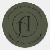 Minimalistische ronde logo zakelijke verpakkingsst sticker (Voorkant)