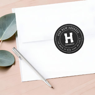 Minimalistische Ronde Verhuisankondiging Product T Sticker