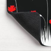 Minimalistische rood zwart en wit klaprozen weide muismat (Hoek)