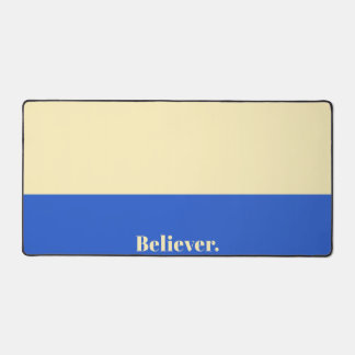 Minimalistische roomkleurige crèmekleurige tweekle bureaumat