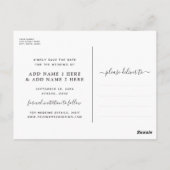 Minimalistische Roos Gold Script Foto Bewaar de da Briefkaart (Achterkant)