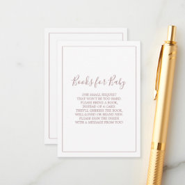 Minimalistische Roos gouden boeken voor Baby Kaart