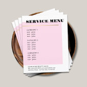 Minimalistische Roos Nep Gouden Lijn Service Menu