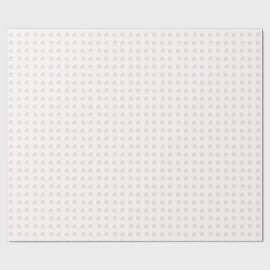 Minimalistische roos pootafdrukken inpakpapier (Vlak)